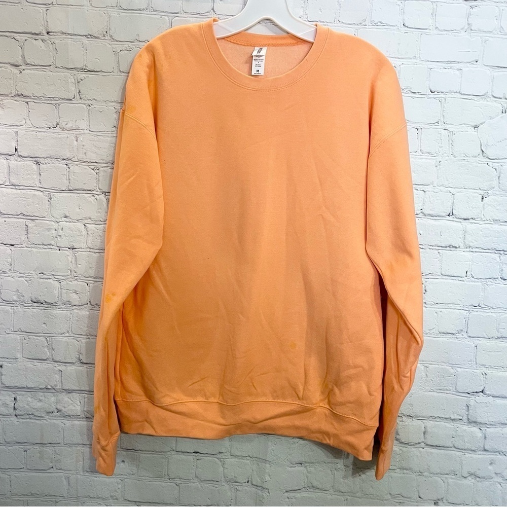 Orange Casual Long Sleeve Women Sweatshirt Size Medium NWOT